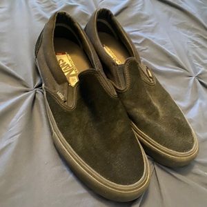 Mens Black Vans Slip Ons